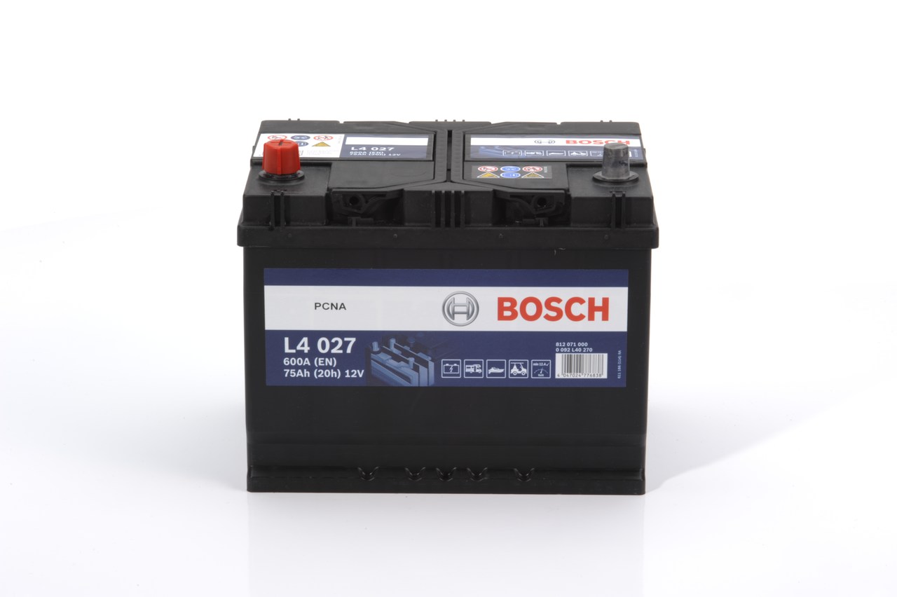 Bateria de arranque 0 092 L40 270 BOSCH MITSUBISHI L200 / Strakar IV Pick-up (KA, KB) 2.5 DI-D 4WD 2015 178 cv
