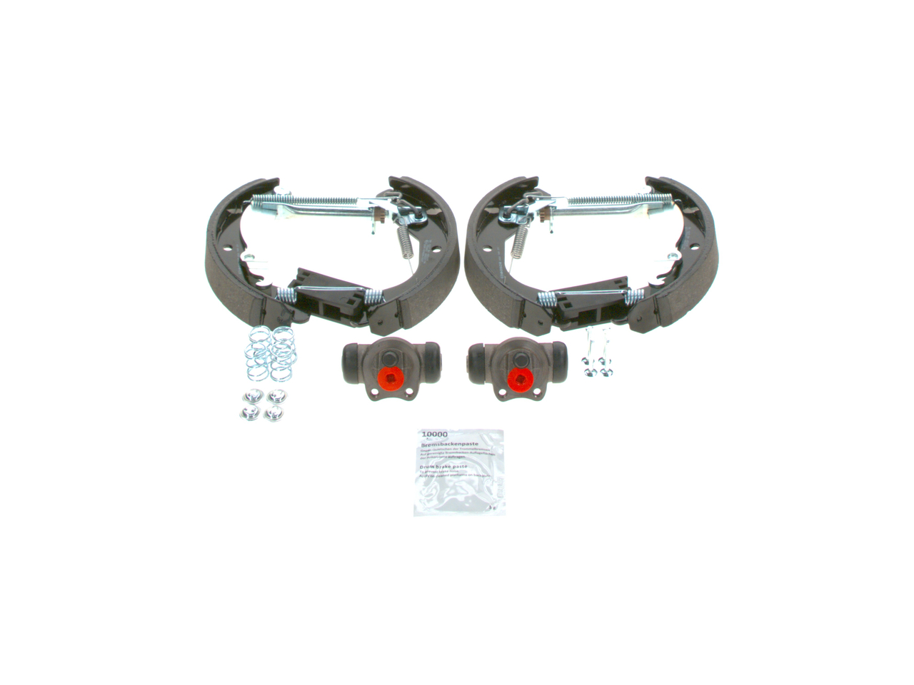BOSCH 0 204 114 581 Bremsensatz, Trommelbremse VAUXHALL Corsa Mk1 (B) Schrägheck (S93) 1.6 i 16V 106 PS Benzin 1996