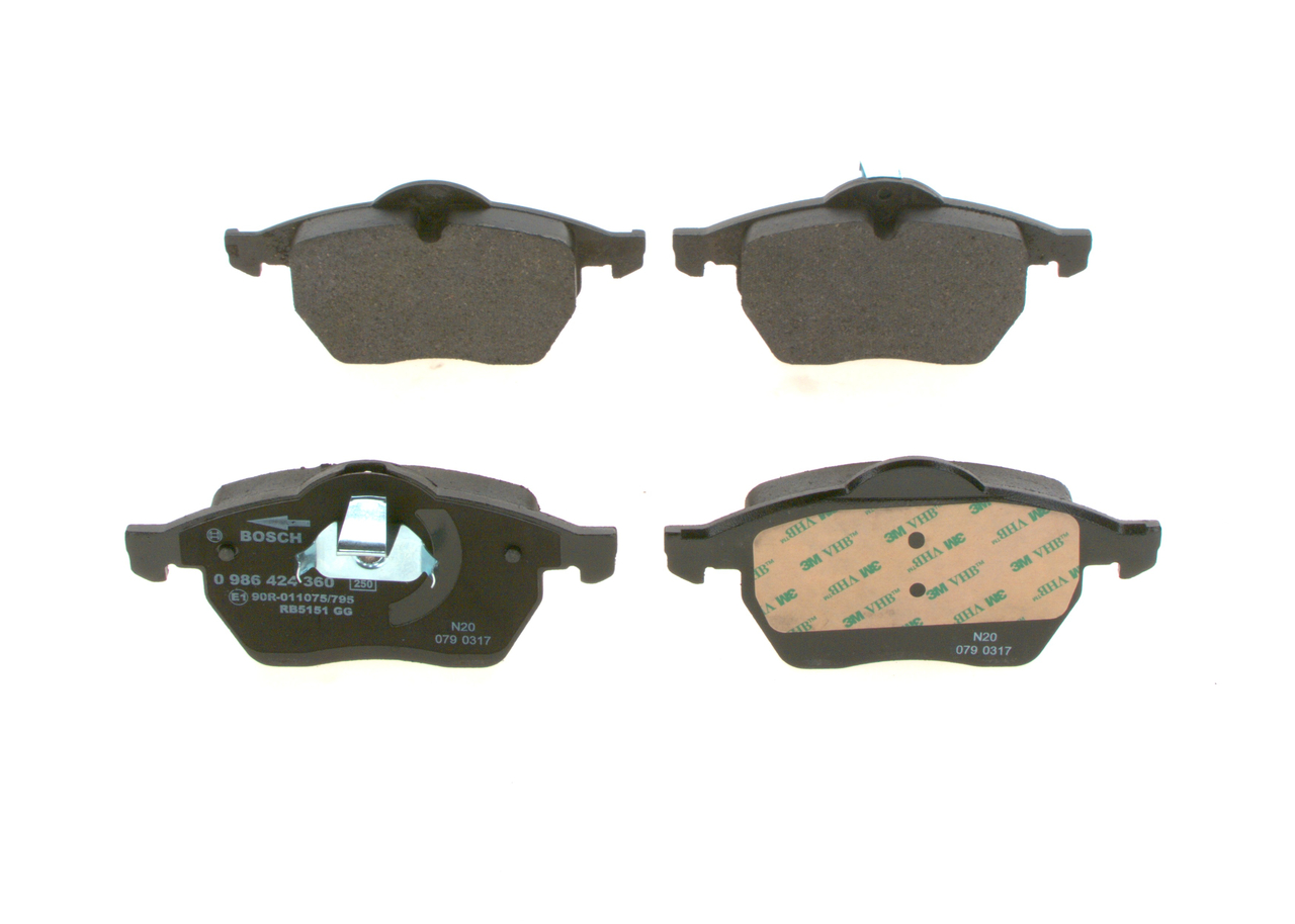 Numer OEM 16 05 912 - Klocki hamulcowe 0 986 424 360 OPEL, SUZUKI, CHEVROLET, SAAB, VAUXHALL