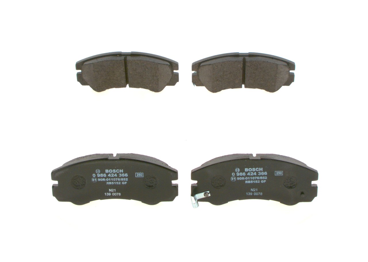 Número OEM 97 180 525 - Juego de pastillas de freno 0 986 424 366 OPEL, CHEVROLET, SAAB, ISUZU, VAUXHALL