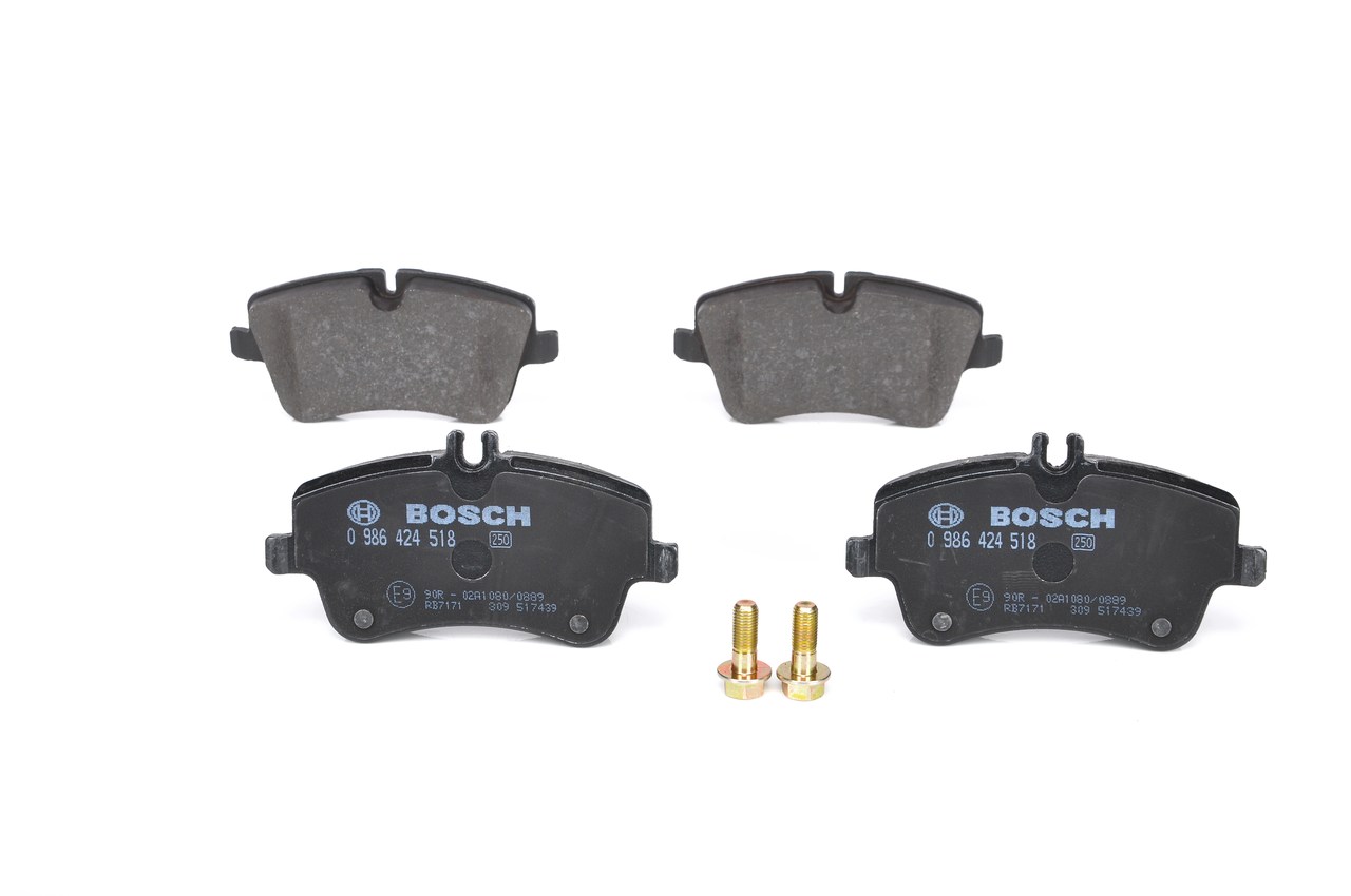 Número OEM A 003 420 45 20 - Pastilhas de travão 0 986 424 518 MERCEDES-BENZ, JAGUAR