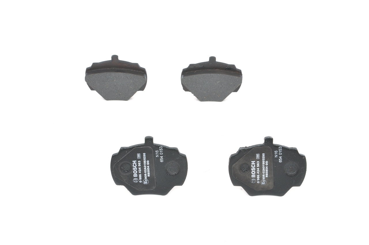 Juego de pastillas de freno 0 986 424 563 BOSCH LAND ROVER Defender Pick-up (L316) 2.8 4x4 1999 190 cv