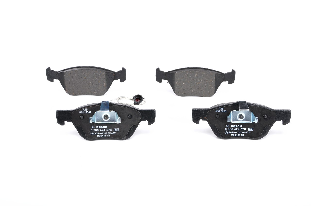 Kit pastiglie freni 0 986 424 578 BOSCH ALFA ROMEO 166 (936) 2.4 JTD 2000 136 CV