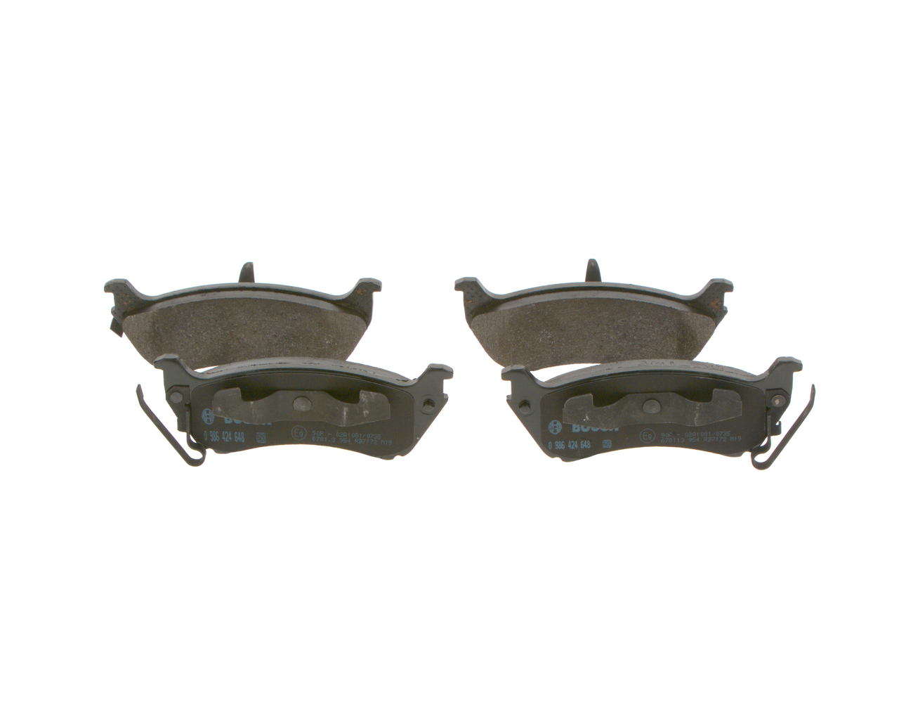 Numer OEM A 163 420 04 20 - Klocki hamulcowe 0 986 424 648 MERCEDES-BENZ