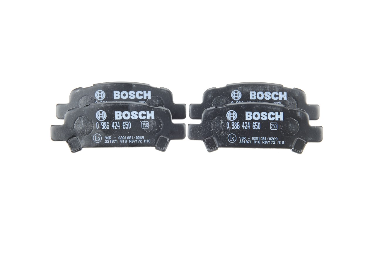 BOSCH | Bremseklosser med akustisk slitasjevarsel, med antihyle blikk 0 986 424 650 SUBARU Outback II (BE, BH) 2001 billige på nett