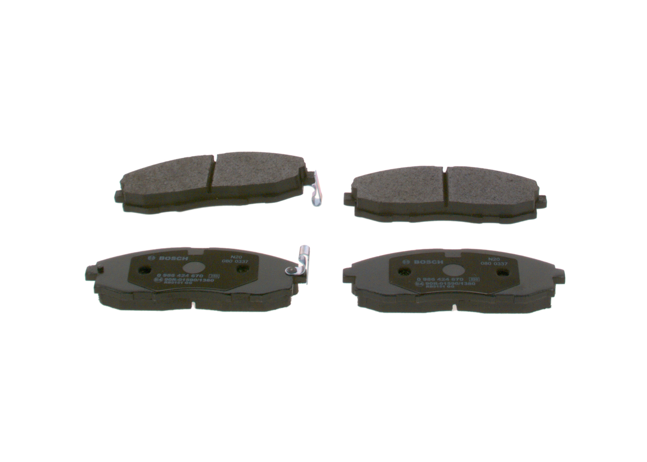 Número OEM 58101 4AA80 - Juego de pastillas de freno 0 986 424 670 HYUNDAI, KIA, SUZUKI