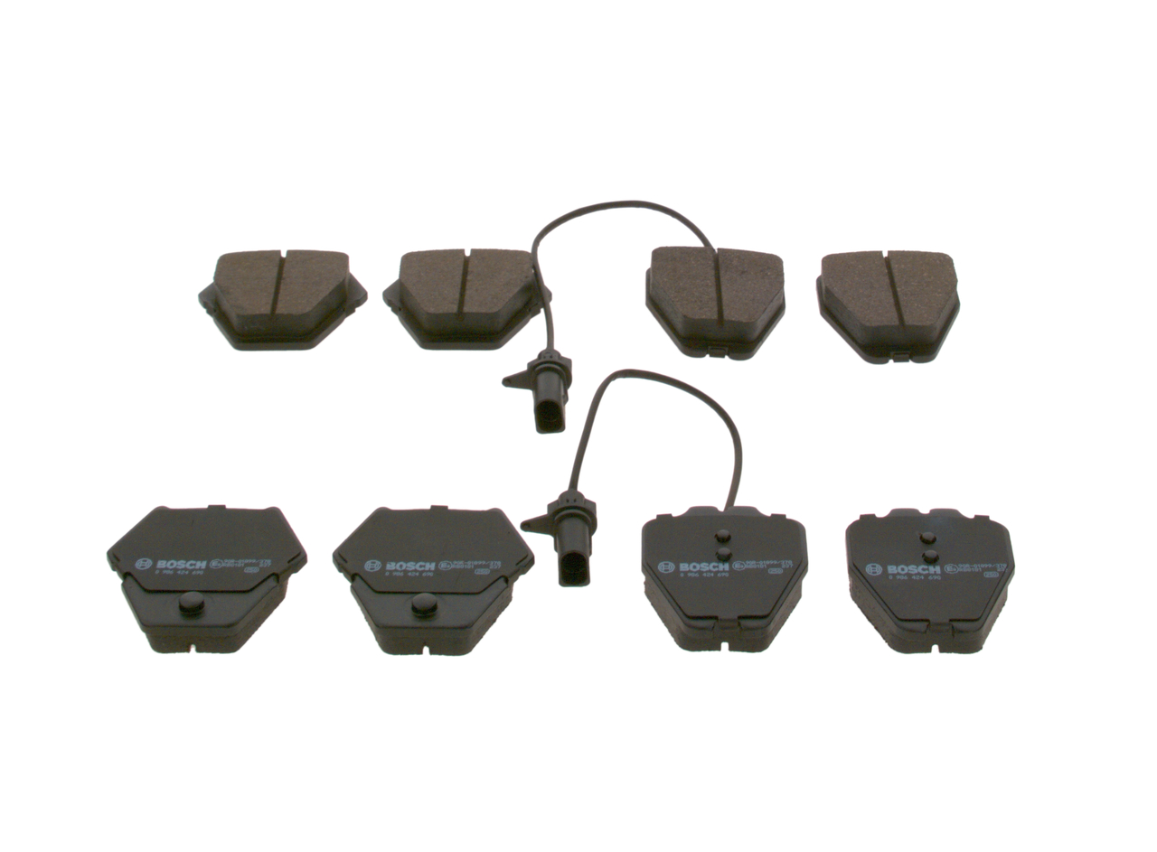 Número OEM 3D0 698 151 B - Pastilhas de travão 0 986 424 690 VW, AUDI, SEAT, SKODA
