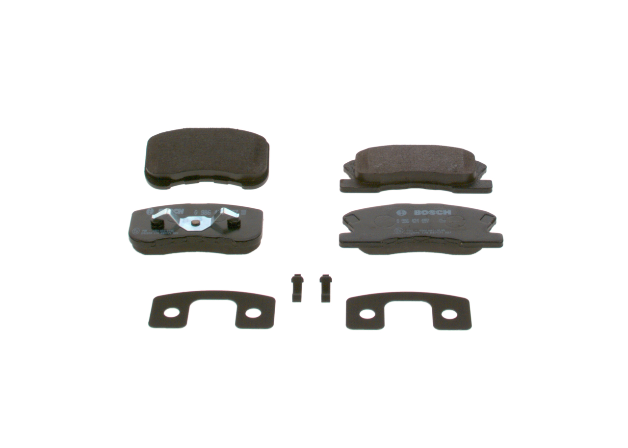 Bremseklodser 0 986 424 697 BOSCH DAIHATSU Move (L9) 1.0 i 1998 55 HK