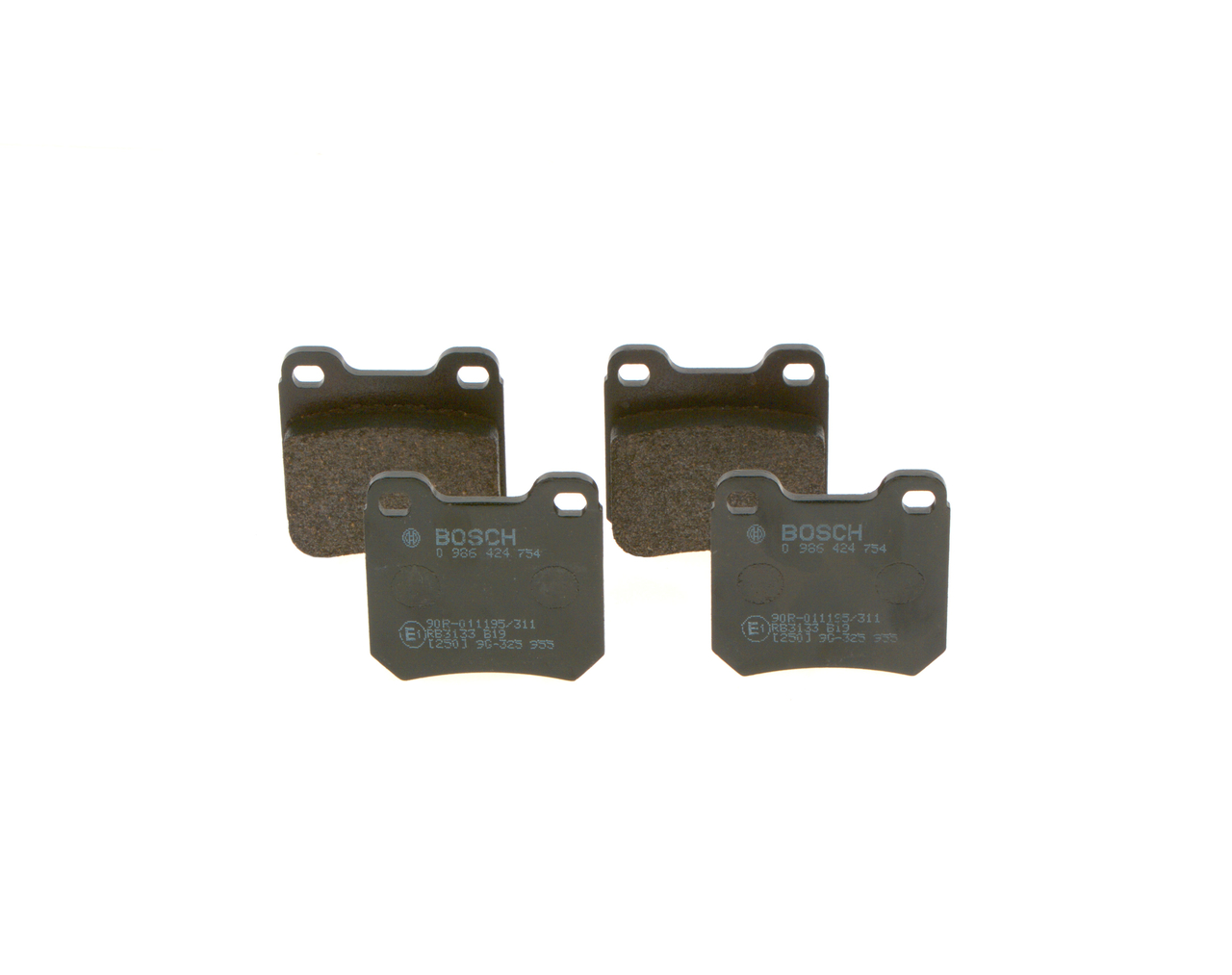 Número OEM 16 05 924 - Juego de pastillas de freno 0 986 424 754 OPEL, VOLVO, SUZUKI, CHEVROLET, SAAB