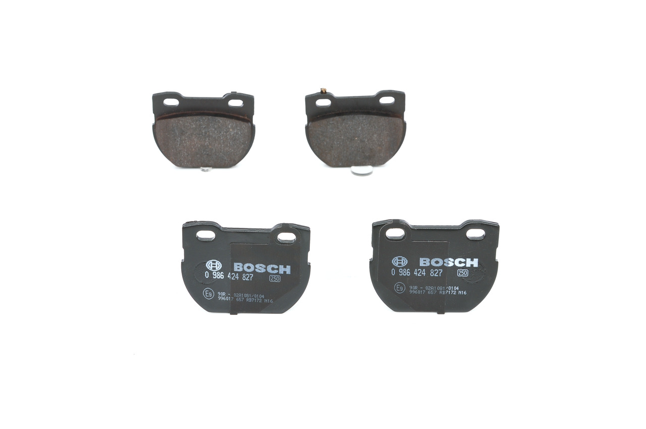 BOSCH | Bremsebelegg med antihyle blikk, med montageanvisning 0 986 424 827 LAND ROVER Defender Flatvogn lastebil / Chassis (L316) 2001 billige på nett