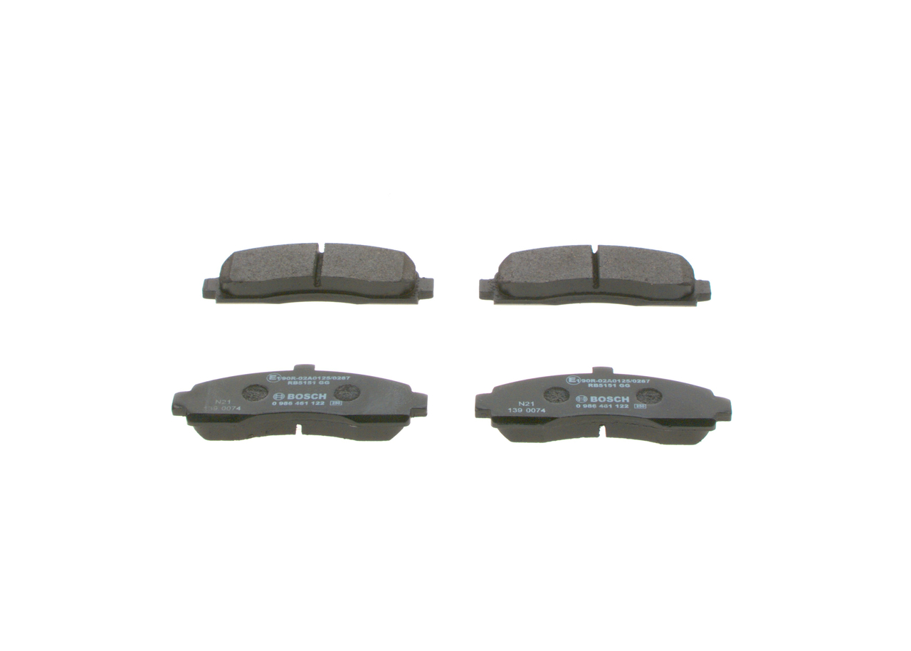 Número OEM 41060 99B25 - Pastilhas de travão 0 986 461 122 TOYOTA, NISSAN, CHEVROLET, INFINITI, CADILLAC