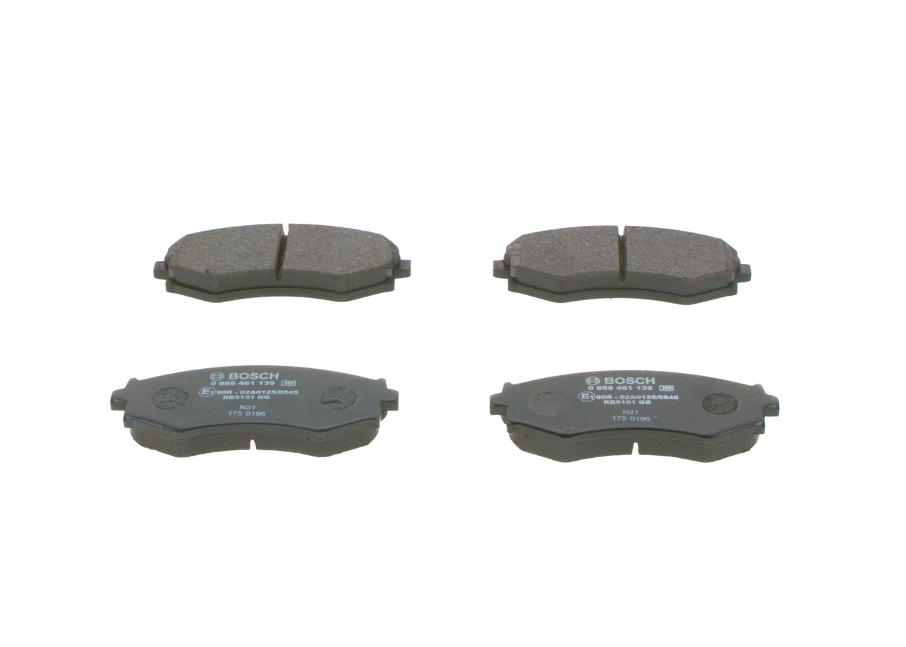 0 986 461 139 BOSCH 410602Y990 Brake pad set