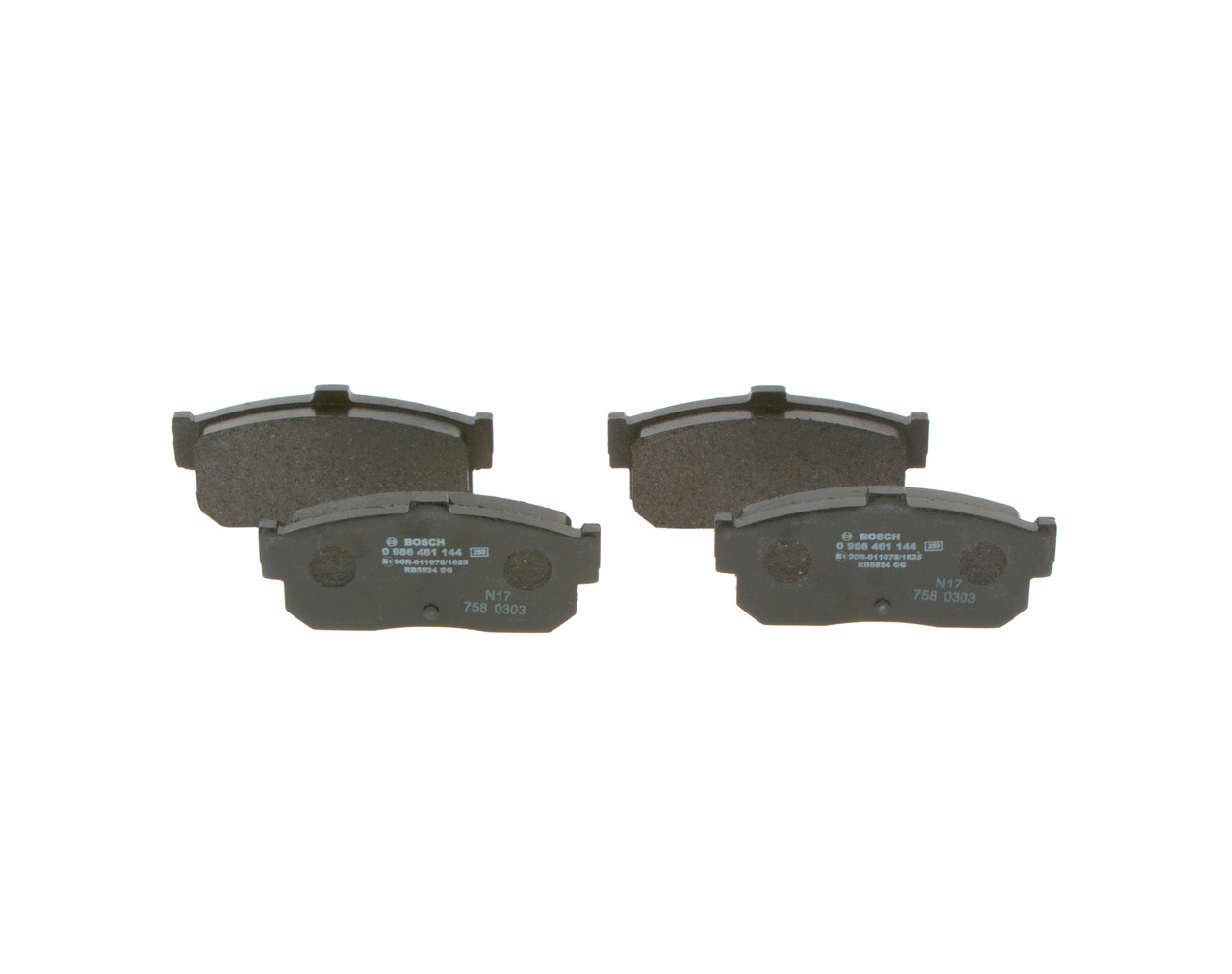 BOSCH 0 986 461 144 Brake pads NISSAN Sunny 3 (N14) 2.0 GTI-R 4x4 220 hp Petrol 1993