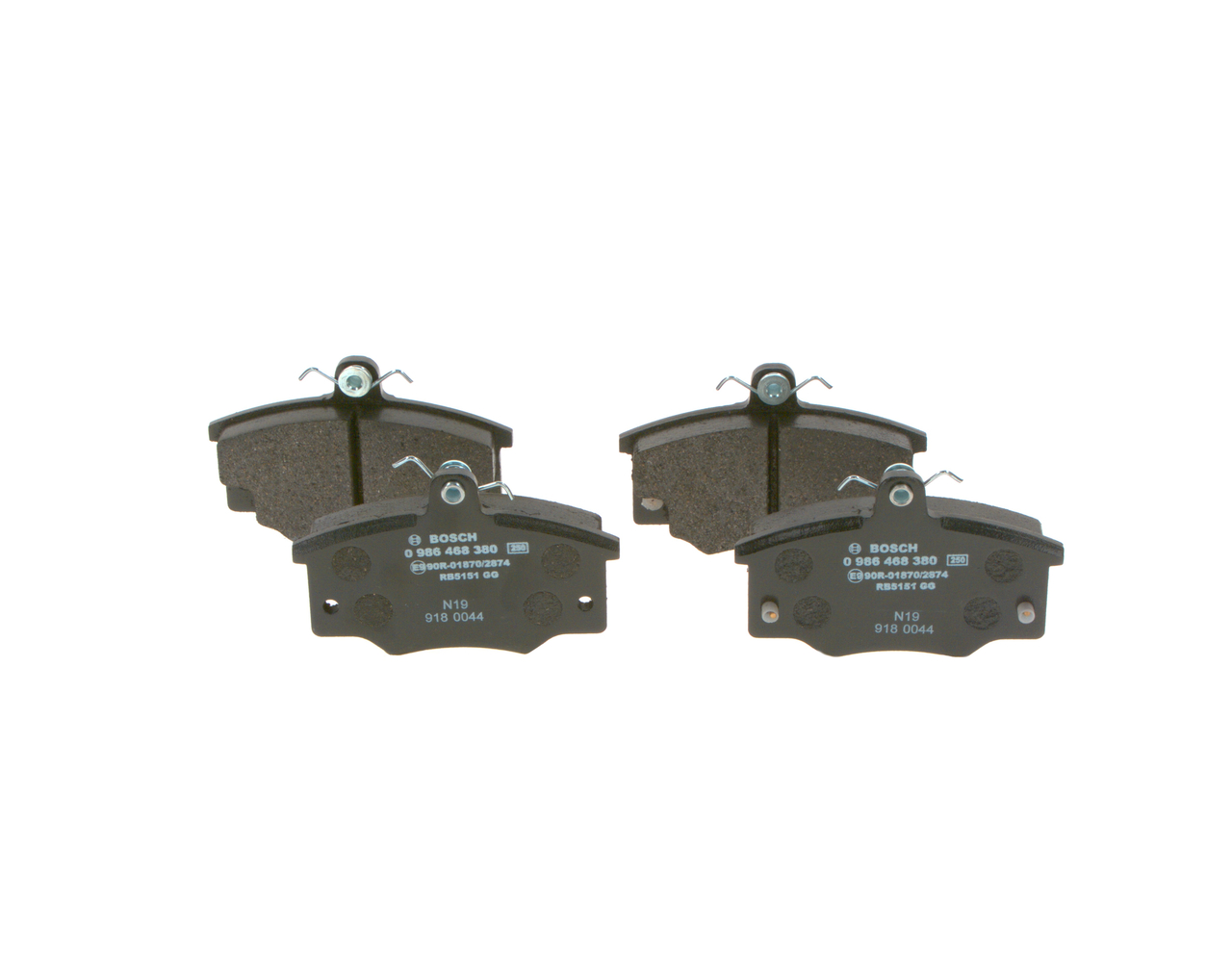 BOSCH 0 986 468 380 Bremssteine FIAT Panda I Schrägheck (141)