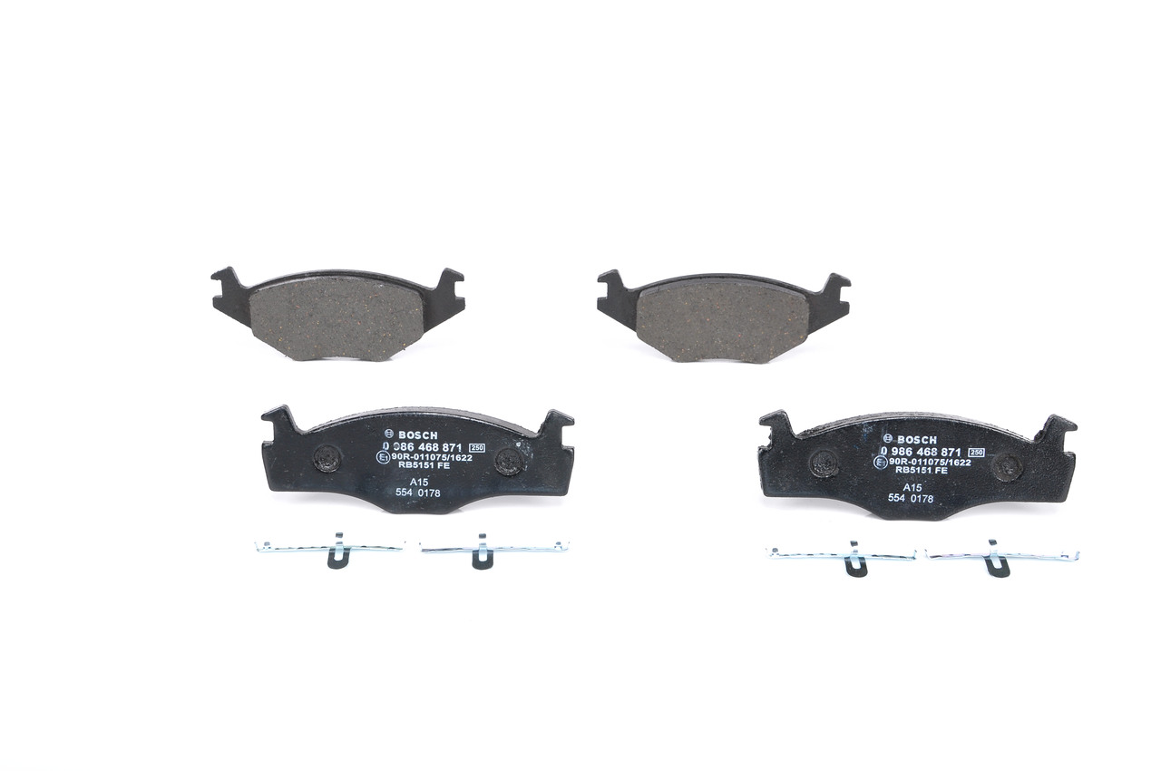 BOSCH | Bremsbelagsatz mit Feder 0 986 468 871 VW Passat B2 Schrägheck (32B) 1986 günstig online