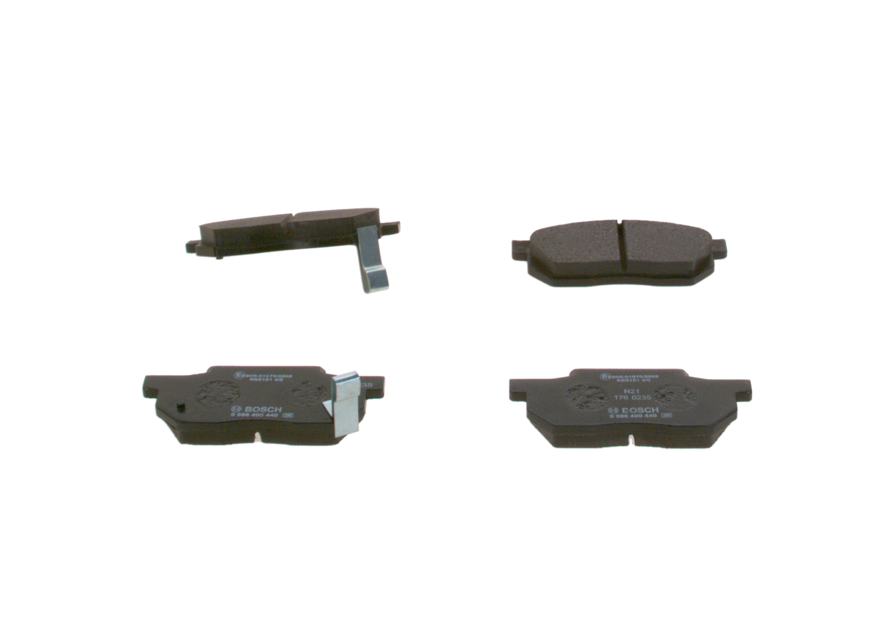Juego de pastillas de freno 0 986 490 440 BOSCH HONDA Civic IV Hatchback (EC, ED, EE) 1.4 L (EC9) 1989 90 cv