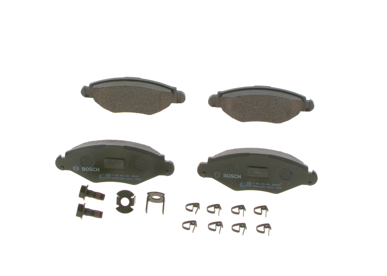 Travões Peugeot 206: Pastilhas de travão BOSCH 0 986 494 039