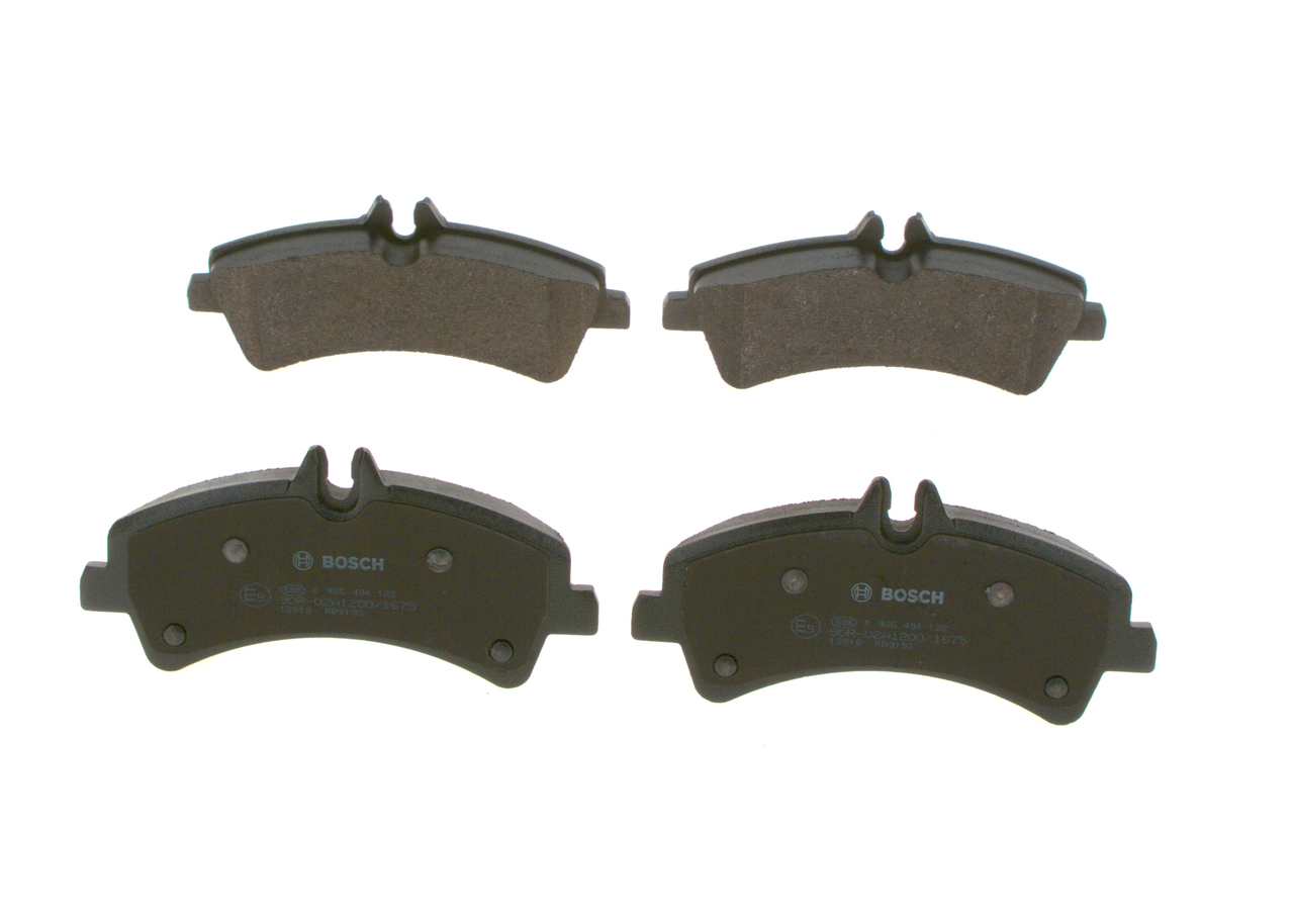 Número OEM 2E0 698 451 B - Juego de pastillas de freno 0 986 494 122 MERCEDES-BENZ, SEAT, AUDI, SKODA, PORSCHE