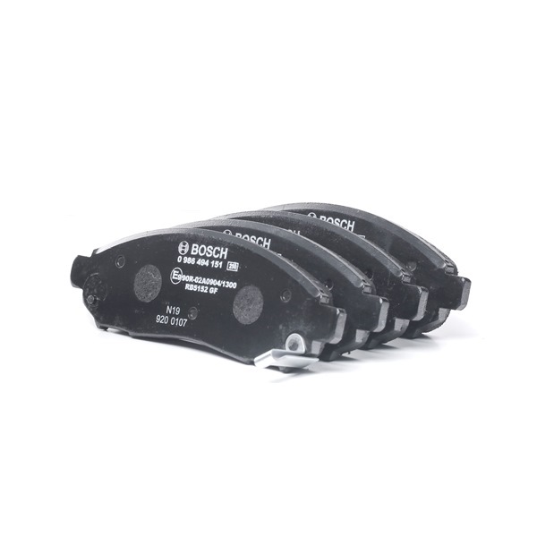 BOSCH 0 986 494 151 Bremsbelagsatz Scheibenbremse NISSAN NP300 Navara Pritsche / Fahrgestell (D40)