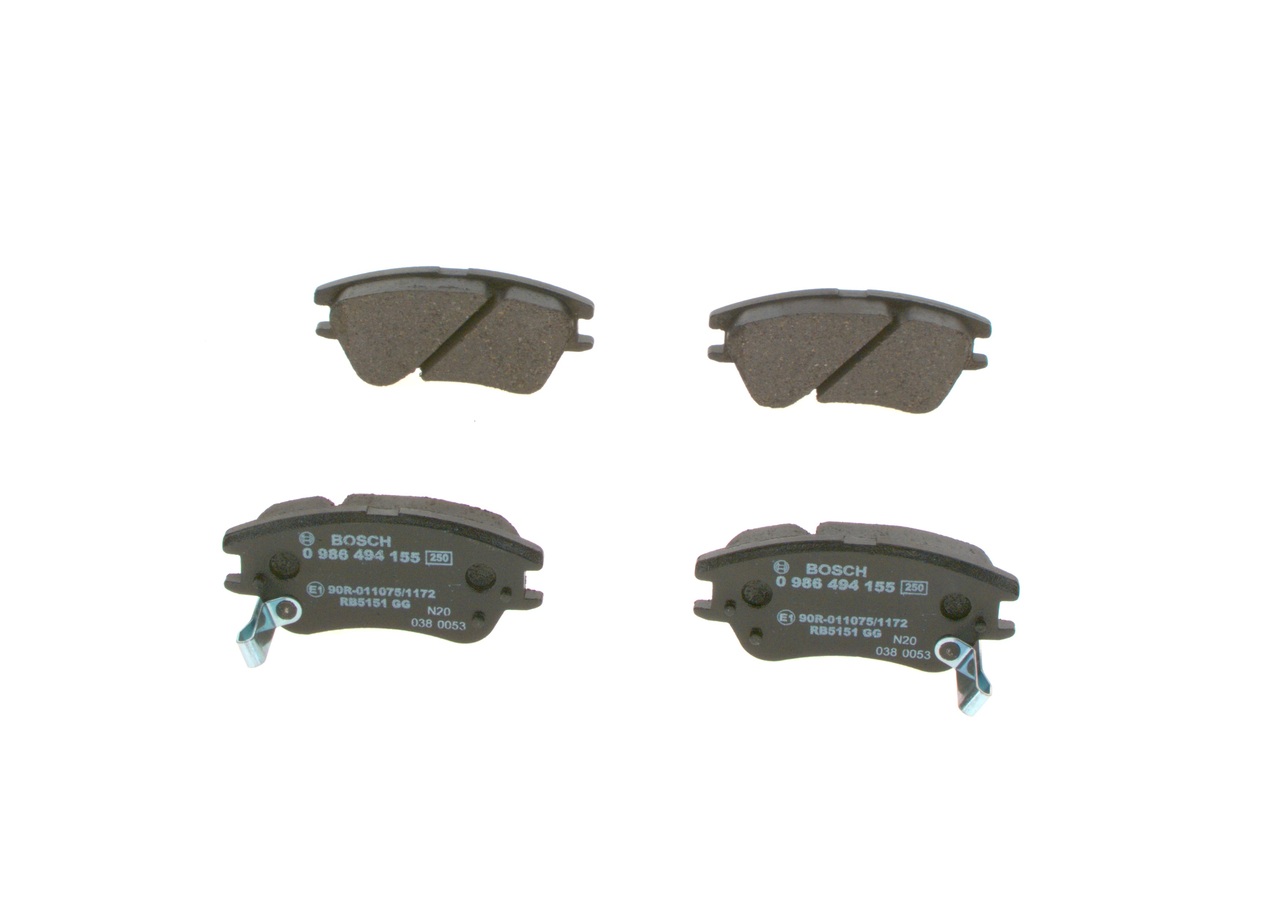 Número OEM 58101 02A10 - Juego de pastillas de freno 0 986 494 155 HYUNDAI, KIA