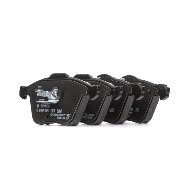 BOSCH | Pastilla con clip de émbolo, Chapa antichirridos 0 986 494 158 VOLVO V70 II (SW, 285) 2003 baratos online