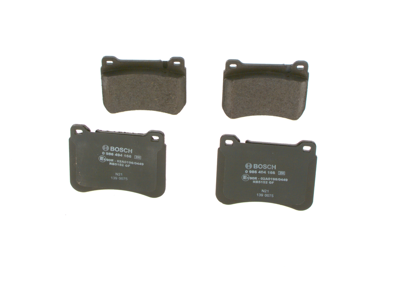Número OEM 004 420 51 20 - Pastilhas de travão 0 986 494 166 MERCEDES-BENZ