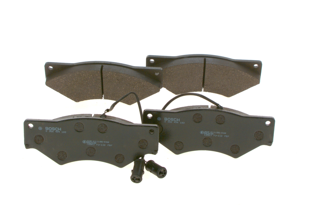 Pastilhas de travão 0 986 494 193 BOSCH IVECO Daily II Van / Carrinha 2.5 59-12 V 1993 116 cv