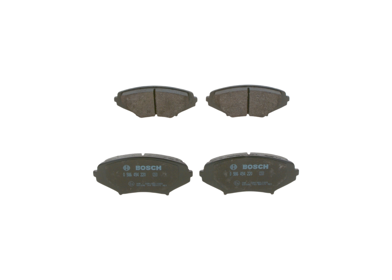 BOSCH | Pastillas De Freno con avisador acústico de desgaste, Chapa antichirridos, con instrucciones de montaje 0 986 494 220 MAZDA RX-8 (SE, FE) 2011 baratos online