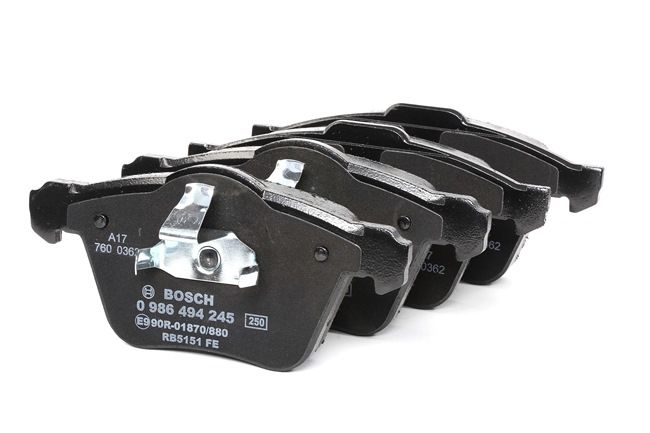 BOSCH | Juego de pastillas de freno con clip de émbolo, Chapa antichirridos 0 986 494 245 VOLVO S60 II (Y20, 134) 2016 baratos online