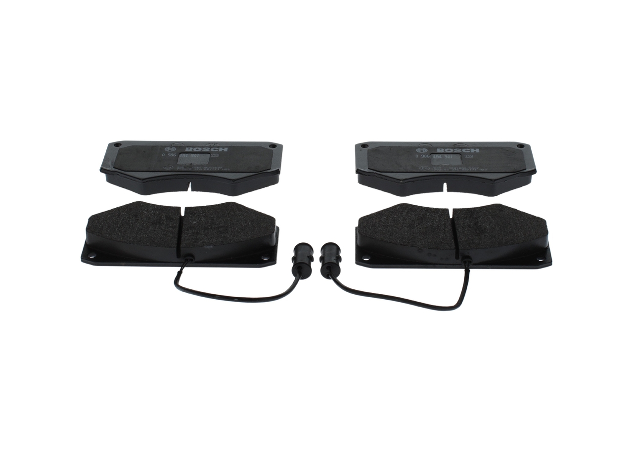 Remblok 0 986 494 301 BOSCH IVECO Daily II Flatbed Vrachtwagen/Chassis 40-10 W 4x4 (15211104, 15211105, 15211111, 15211115,... 1999 103 Pk