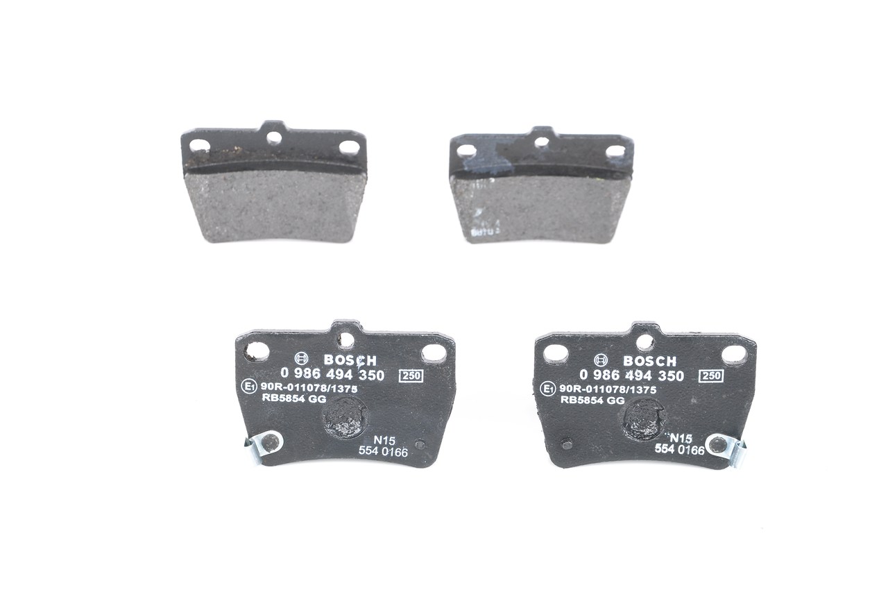BOSCH | Bremseklosser med akustisk slitasjevarsel 0 986 494 350 TOYOTA RAV4 II SUV (XA20) 2002 billige på nett