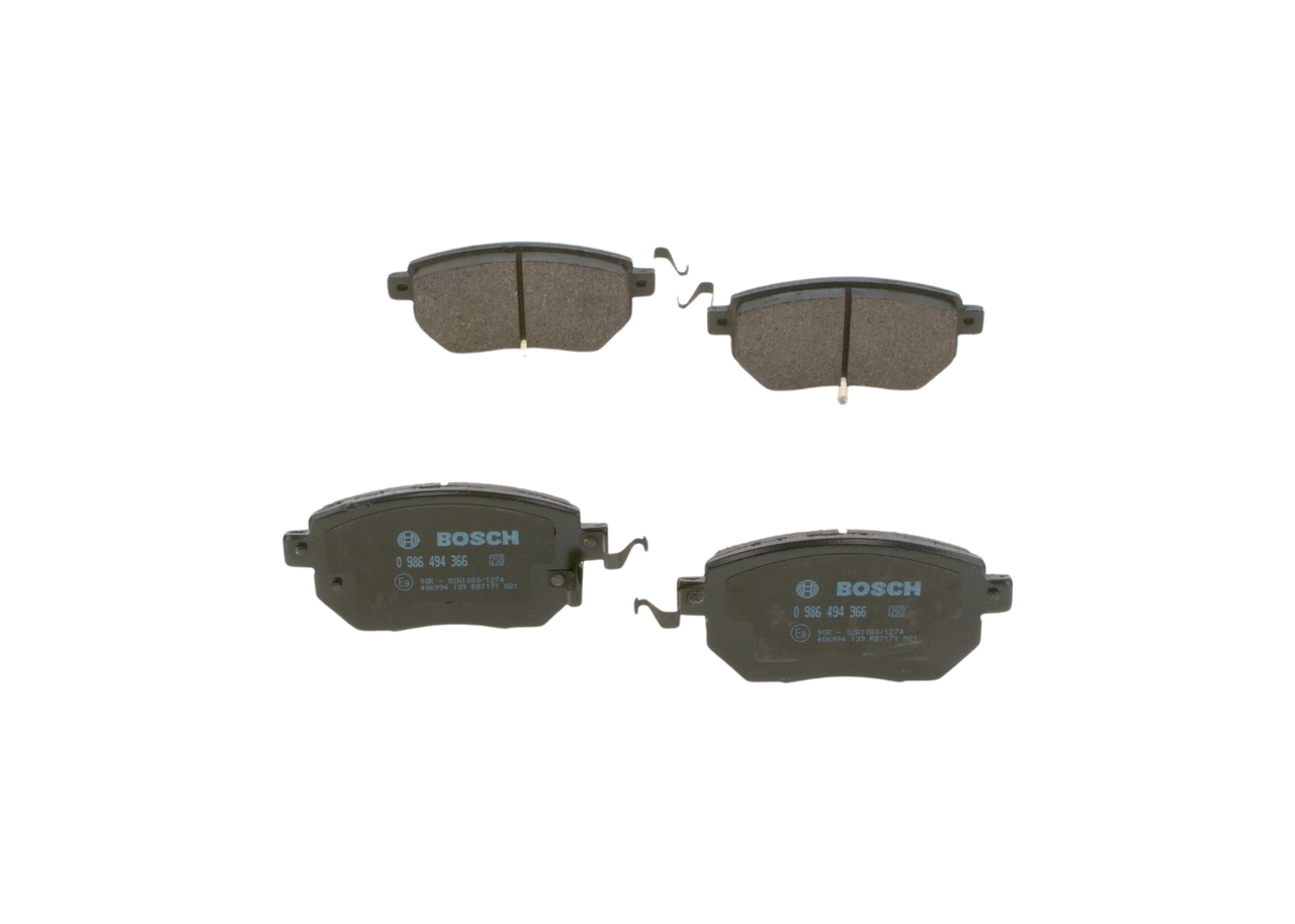 Número OEM 41060 CA093 - Juego de pastillas de freno 0 986 494 366 NISSAN, INFINITI