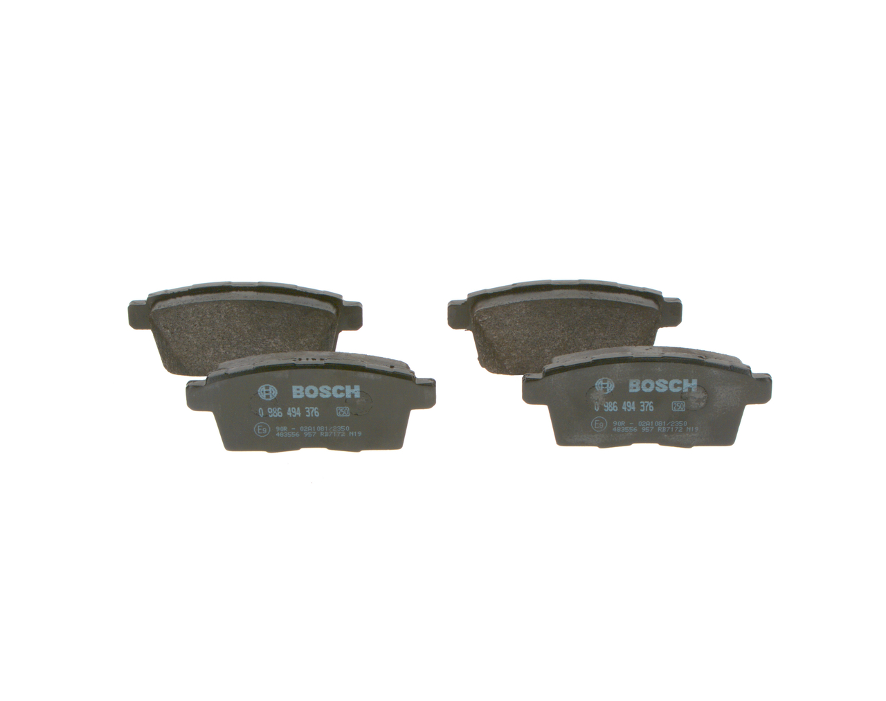Juego de pastillas de freno 0 986 494 376 BOSCH MAZDA CX-7 (ER) 2.3 MZR DISI Turbo AWD (ER3P) 2012 260 cv