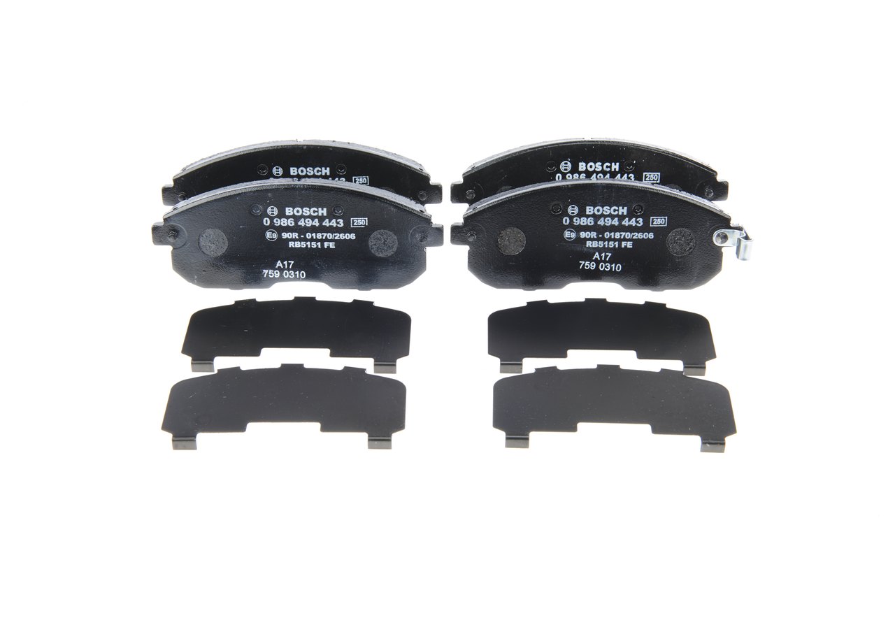 0 986 494 443 BOSCH 5581080J51 Brake pad set