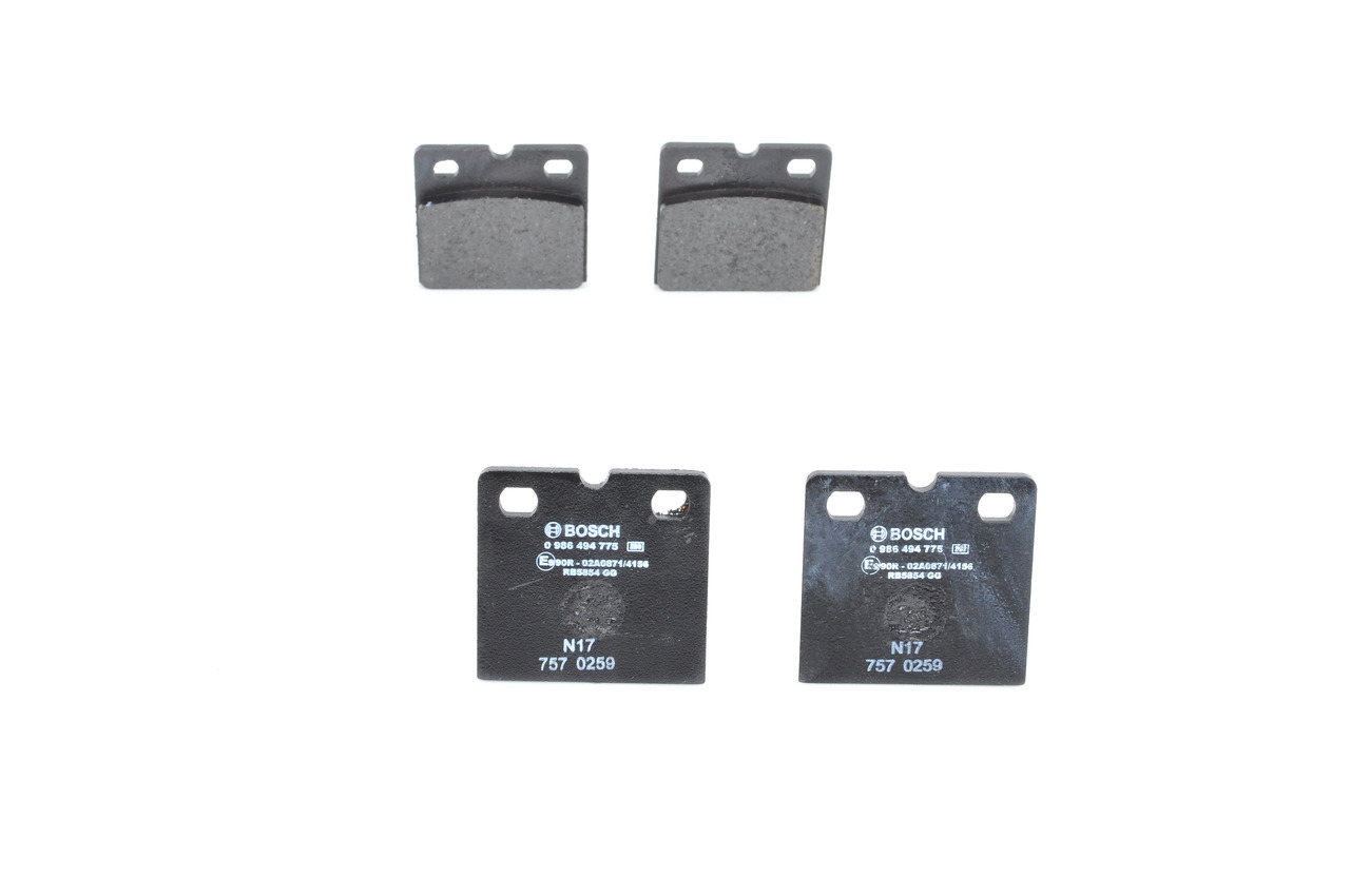 Klocki hamulcowe 0 986 494 775 BOSCH JAGUAR S-Type (X200) 4.2 R V8 2006 396 KM