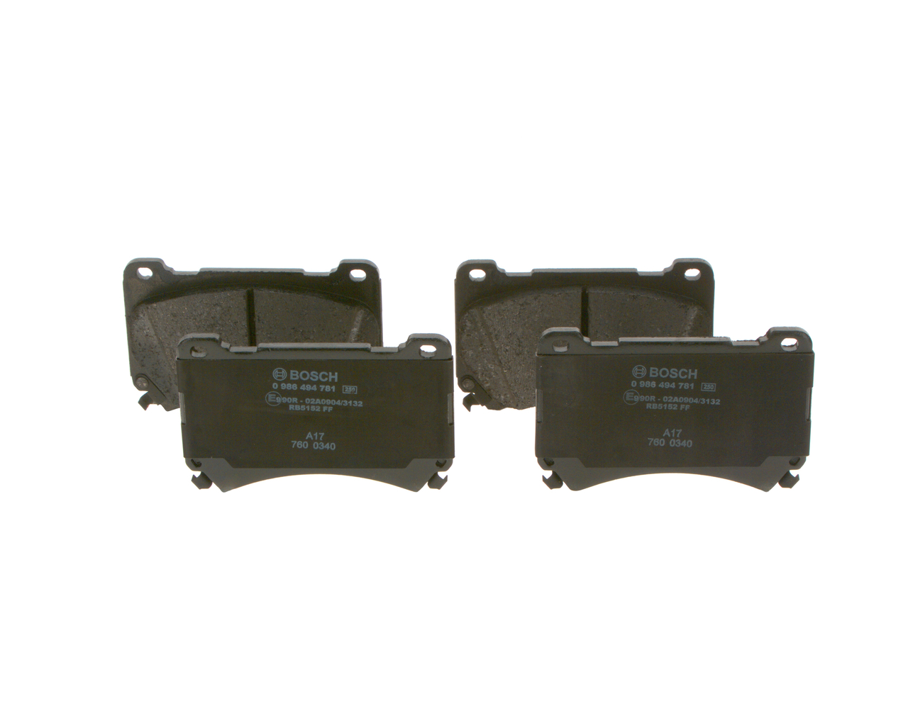 0 986 494 781 BOSCH 26296VA040 Brake pad set