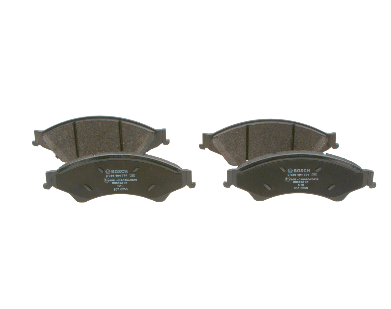 Juego de pastillas de freno 0 986 494 791 BOSCH FORD Ranger Mk3 (TKE) 2.0 EcoBlue 2023 170 cv