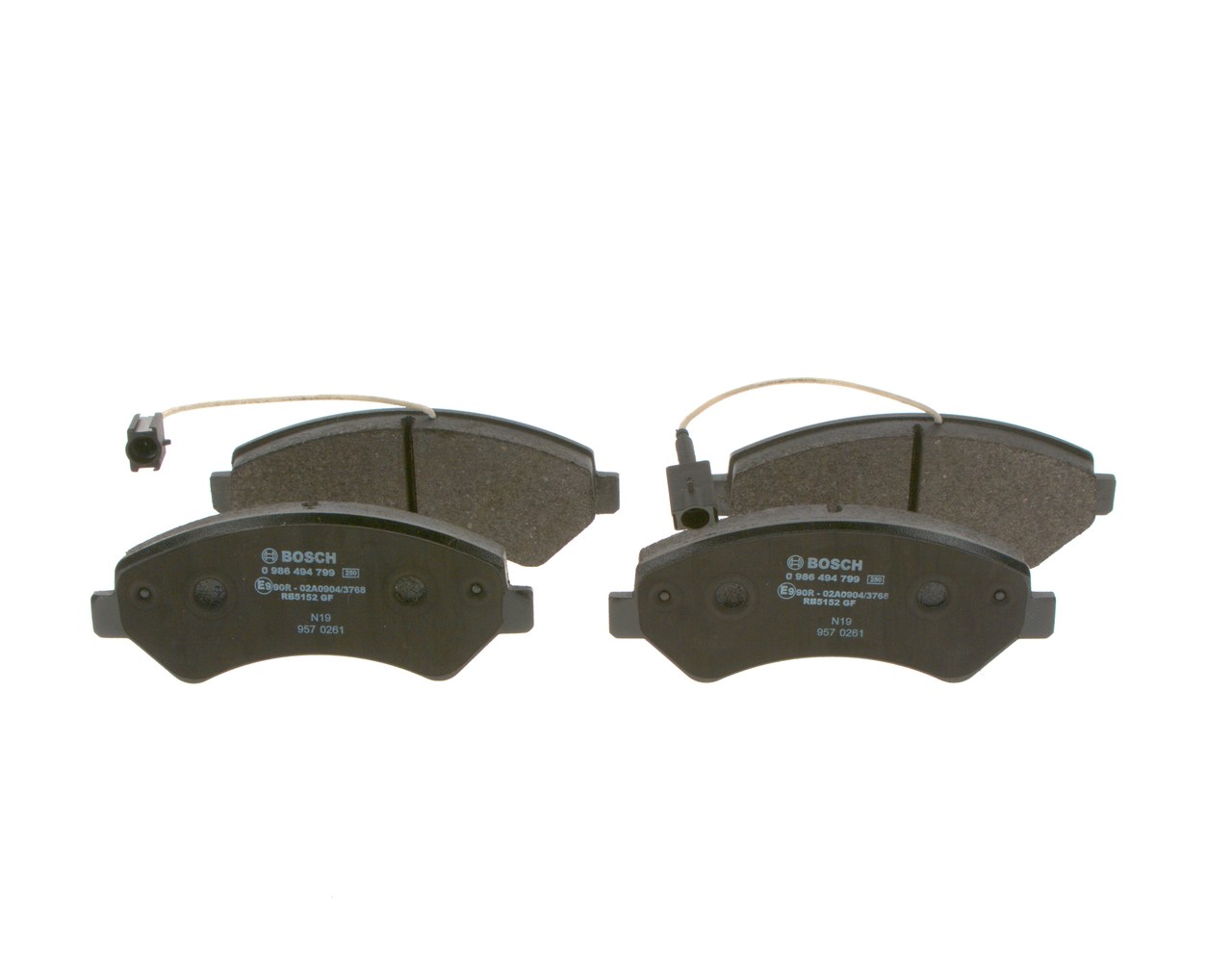 OEM nummer 7 736 709 3 - Bremseklosser 0 986 494 799 PEUGEOT, CITROËN, FIAT, ALFA ROMEO, CHRYSLER