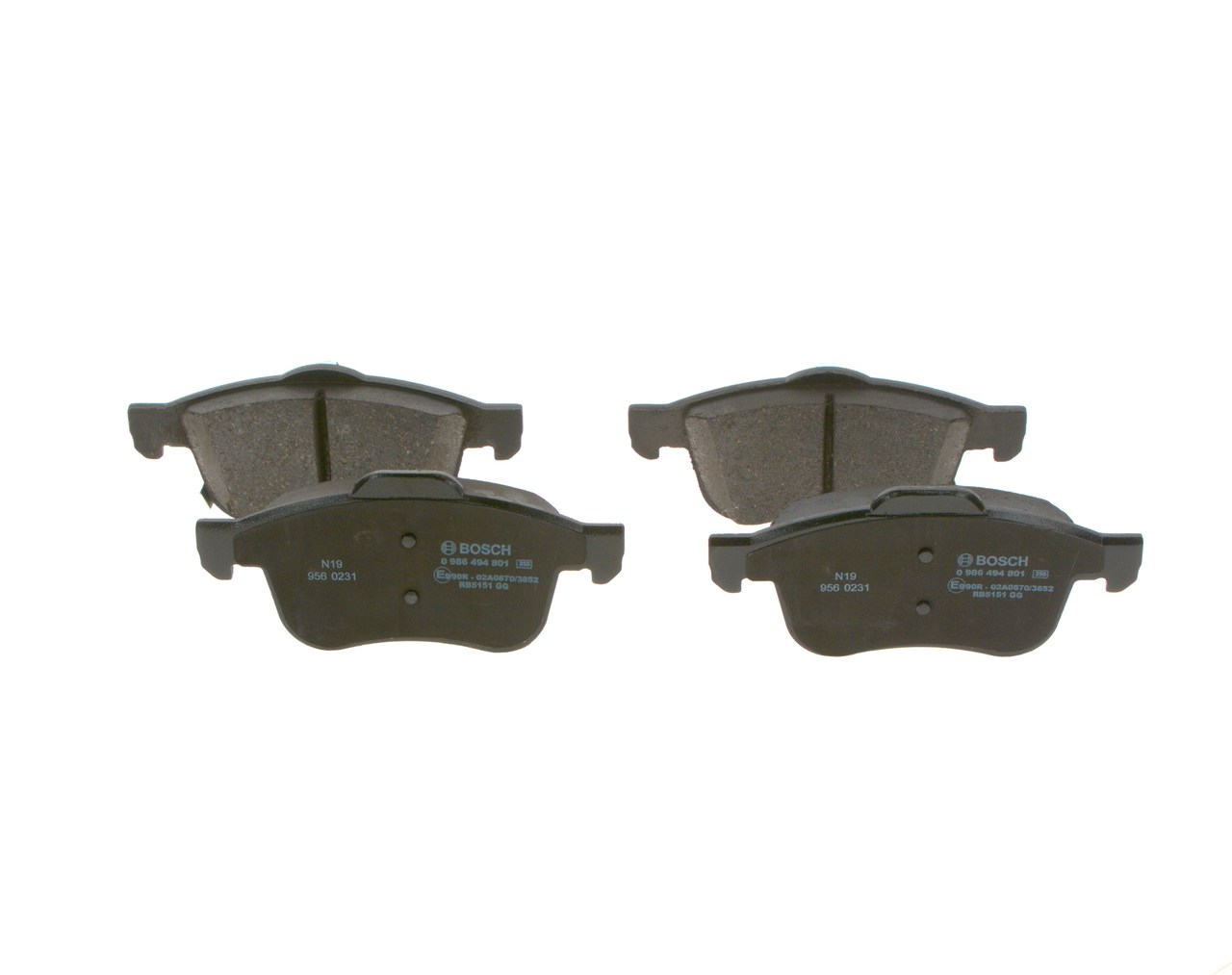 BOSCH 0 986 494 801 Bremsklötze FIAT 500L (351, 352)