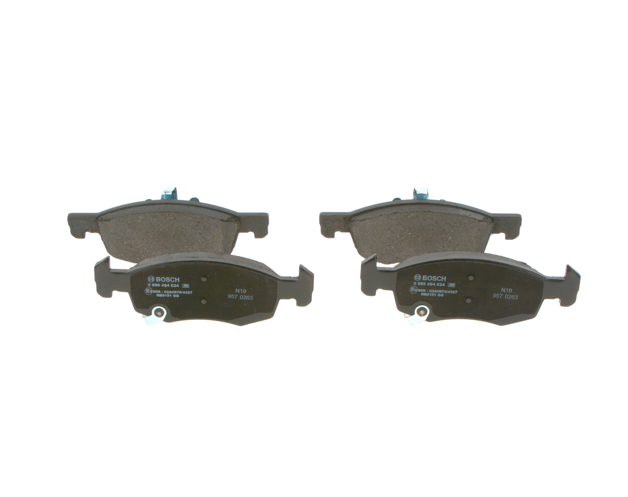 BOSCH | Juego de pastillas de freno con avisador acústico de desgaste, con clip de émbolo, Chapa antichirridos 0 986 494 824 OPEL Corsa E Hatchback (X15) 2024 baratos online