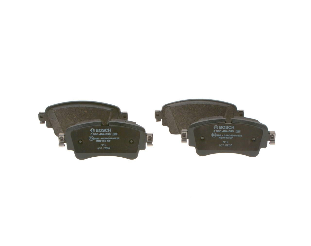 BOSCH | Kit de pastillas de freno Chapa antichirridos 0 986 494 833 AUDI A4 B9 Sedán (8W2, 8WC) 2015 baratos online