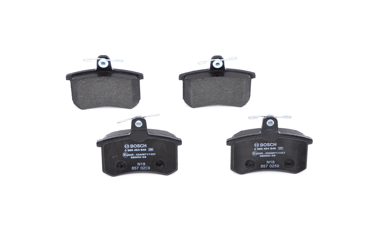 Numéro OEM 9 945 629 - Plaquettes de frein 0 986 494 846 RENAULT, PEUGEOT, AUDI, FIAT, ALFA ROMEO