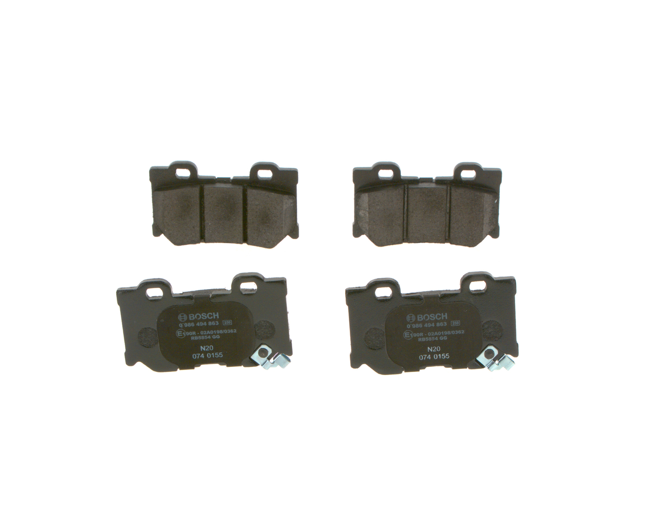 BOSCH 0 986 494 863 Bremsbelagsatz Scheibenbremse NISSAN 370Z Coupe (Z34)