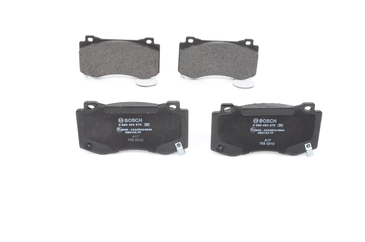 Bremseklodser 0 986 494 870 BOSCH CHRYSLER 300C Sedan (LX, LE) 5.7 2017 364 HK