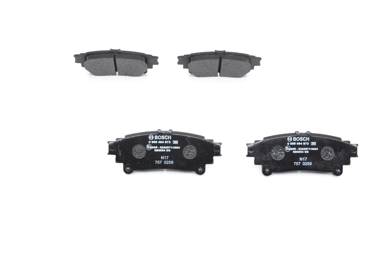 OEM-nummer 04466 0E 010 - Remblokken 0 986 494 873 OPEL, TOYOTA, LEXUS, SATURN, WIESMANN