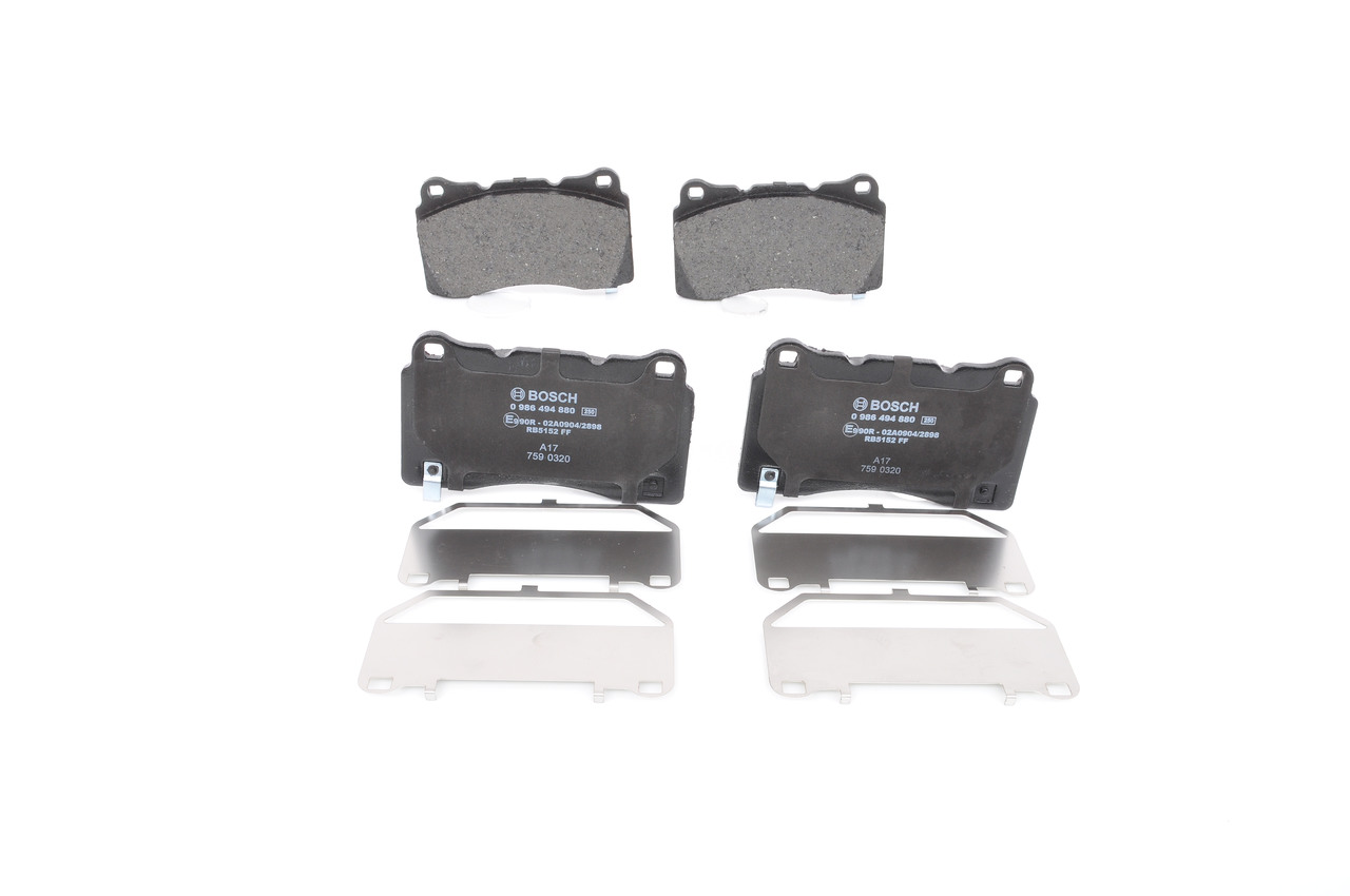 BOSCH 0 986 494 880 Bremsbelag HYUNDAI Genesis I Coupe (BK)