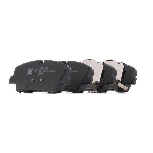 ADG042173 BLUE PRINT Disc pads incl. wear warning contact, Rear Axle, with anti-squeak plate