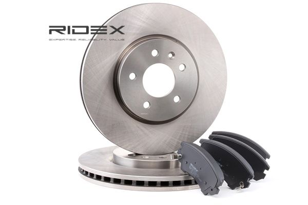 Kit de discos de freno y pastillas 3405B0277 RIDEX OPEL Astra J GTC (P10) 2.0 BiTurbo CDTI (08) 2017 194 cv