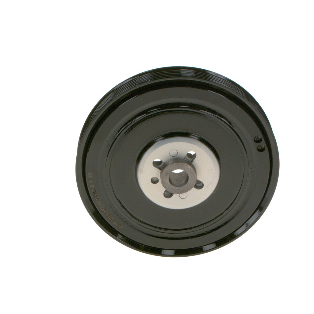 Riemschijf voor krukas 1 987 945 601 BOSCH Volkswagen Transporter T4 Bus (70B, 70C, 7DB, 7DK, 70J, 70K, 7DC, 7DJ) 2.5 TDI 2001 102 Pk