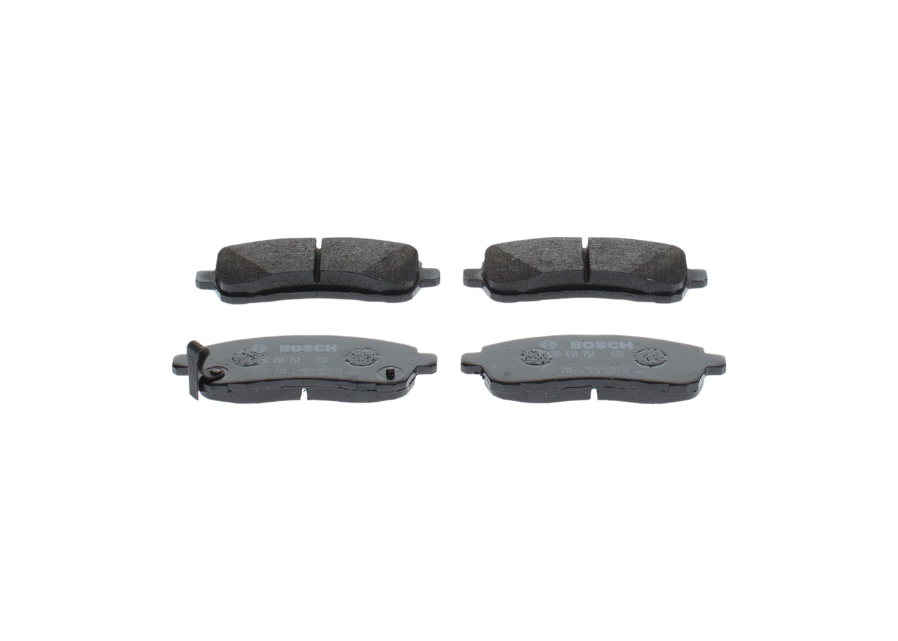 Juego de pastillas de freno 0 986 494 754 BOSCH MAZDA 2 Hatchback (DE, DH) 1.3 (DE3FS) 2013 90 cv
